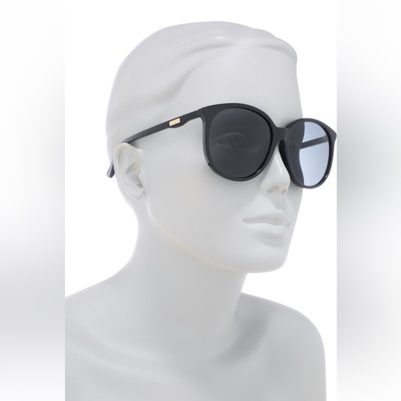 ???NEW Gucci Black 57mm Round Sunglasses main image 7